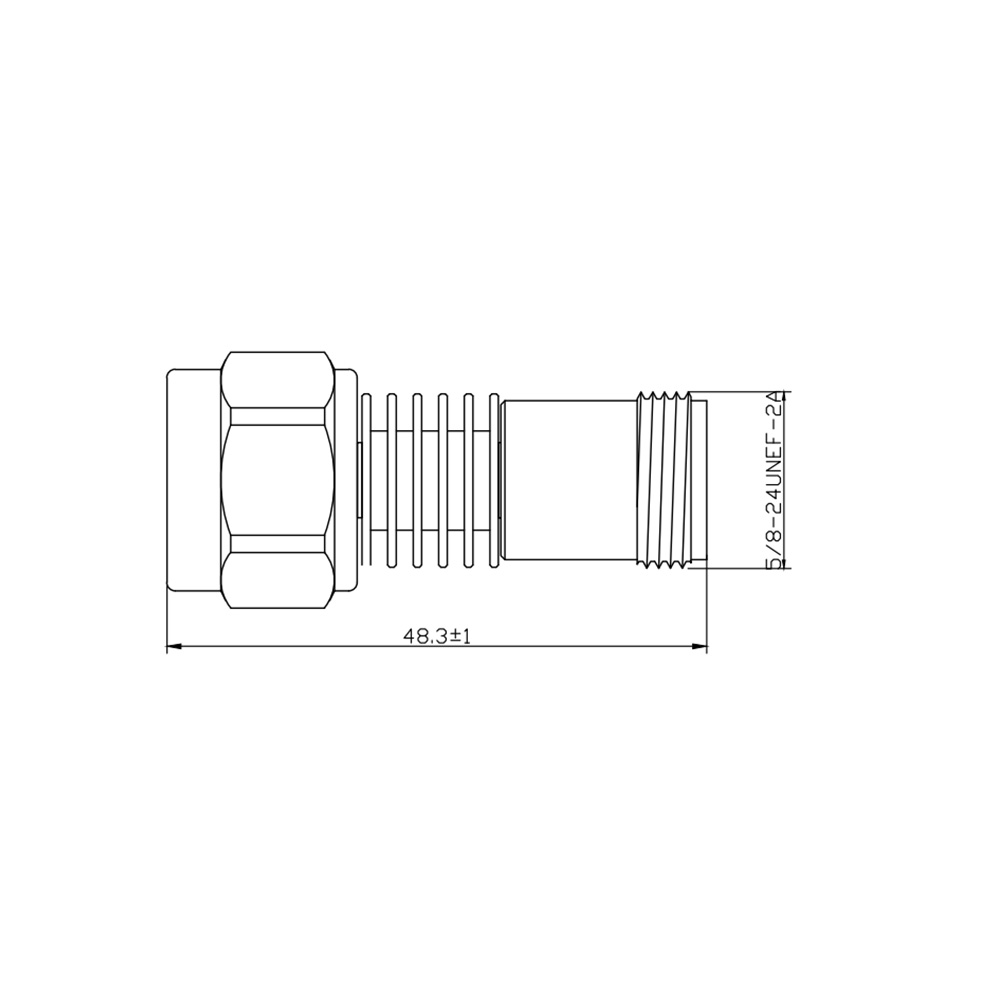 HS-XXdB 5W Fixed Attenuator With N Type (18G)_Web2